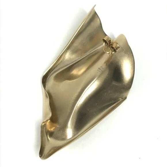 LOUIS VUITTON M02400 LV logo Pierce LV Sculpture Accessories Pierce Metal Gold - Picture 10 of 16